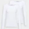 Anna Field 2 Pack - T-Shirt À Manches Longues - White
