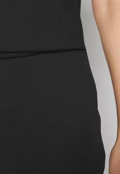 Drapped Neckline Smart Bodycon Sleeveless Mini Dress - Robe En Jersey - Black -Hauts Boutique c5a8b3e2405f4b72b874a59f71d5803b