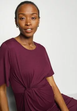 Sleeves Mini Dress - Robe En Jersey - Purple -Hauts Boutique ca5a30fee55d40158cfda176408fbcc1