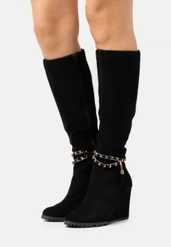 Anna Field Leather - Bottes Compensées - Black
