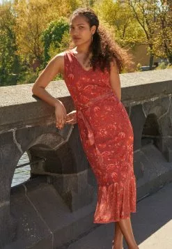 Anna Field Robe Fourreau - Beige/Pink/Multi Coloured