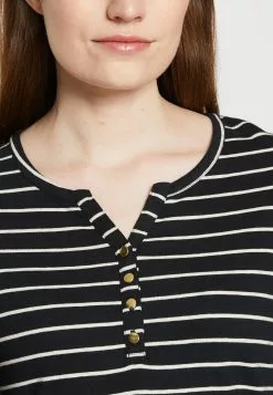 Anna Field T-Shirt À Manches Longues - Black White -Hauts Boutique db86427ee0fd481c8c5ab7ba40dd46d9