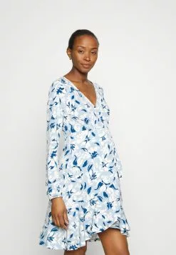 Robe En Jersey - Light Blue/Blue/White