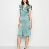Mama Dress Mid Dress Open Slips - Robe De Soirée - Light Green