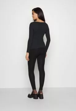 Maternity Ribbed Longsleeve Lace - T-Shirt À Manches Longues - Black -Hauts Boutique e265695411d644dbb35227bf5f366a85