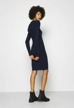 Anna Field Crew Ausschnitt Ripp Top Bodycon Mini Strickkleid - Robe Fourreau - Dark Blue -Hauts Boutique e7dfe52813234273b4b0154b82da9016