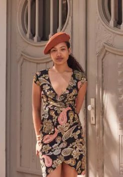 Anna Field Robe En Jersey - Black/Multi Coloured