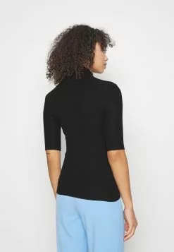 Slim Turtleneck Half Sleeves - T-Shirt Basique - Black -Hauts Boutique ecc82142d6a1407b9fc91e065d3e1c3a