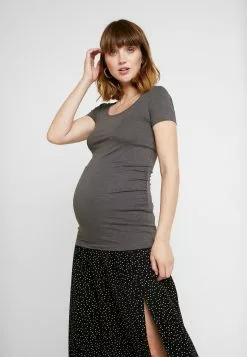 2 Pack - T-Shirt Basique - Dark Gray/Black -Hauts Boutique ef9773ecc6074f73a958b52d3b7df616