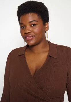 Robe En Jersey - Dark Brown -Hauts Boutique f1e7d58aa1fa45df971b18b2cd48d12a