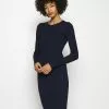 Anna Field Crew Ausschnitt Ripp Top Bodycon Mini Strickkleid - Robe Fourreau - Dark Blue